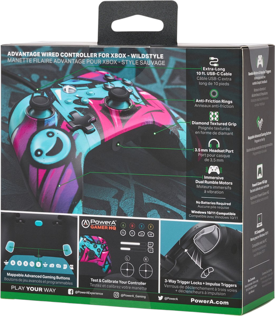Kontroler PowerA Advantage Wired Controller Wild Style (XBGP0027-01) - obraz 7