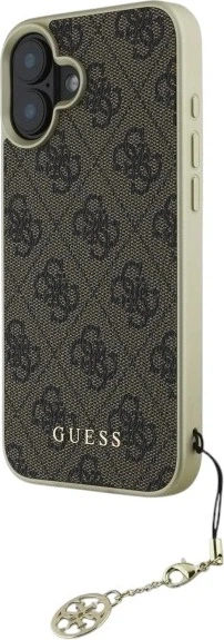 Etui Guess 4G Charms Collection do Apple iPhone 16 Brown (GUHCP16SGF4GBR) - obraz 3