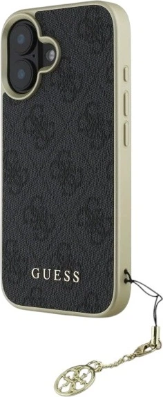 Etui Guess 4G Charms Collection do Apple iPhone 16 Black (GUHCP16SGF4GGR) - obraz 3