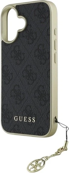 Etui Guess 4G Charms Collection do Apple iPhone 16 Black (GUHCP16SGF4GGR) - obraz 6