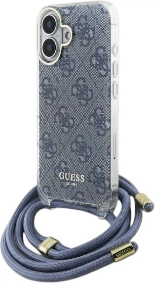 Etui Guess Crossbody Cord 4G Print do Apple iPhone 16 Blue (GUHCP16SHC4SEB) - obraz 2