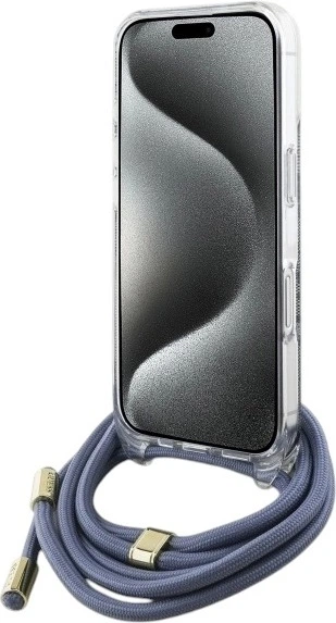 Etui Guess Crossbody Cord 4G Print do Apple iPhone 16 Blue (GUHCP16SHC4SEB) - obraz 4