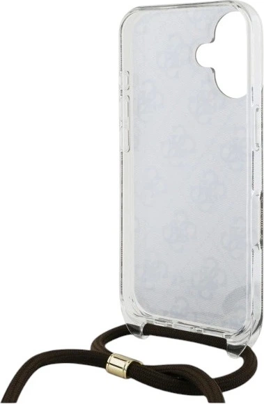 Etui Guess Crossbody Cord 4G Print do Apple iPhone 16 Brown (GUHCP16SHC4SEW) - obraz 6