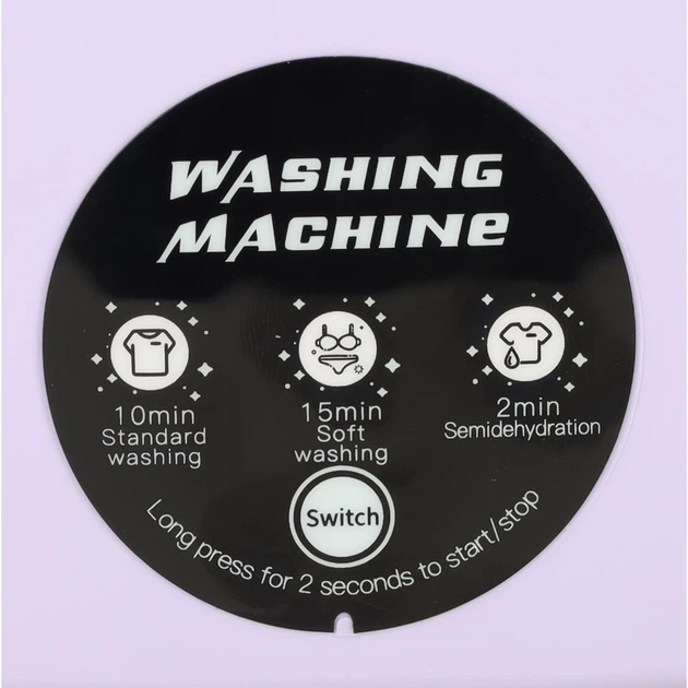 Пральна машина автоматична туристична KIK міні складна переносна 8L фіолетова KX3744_1 - зображення 7