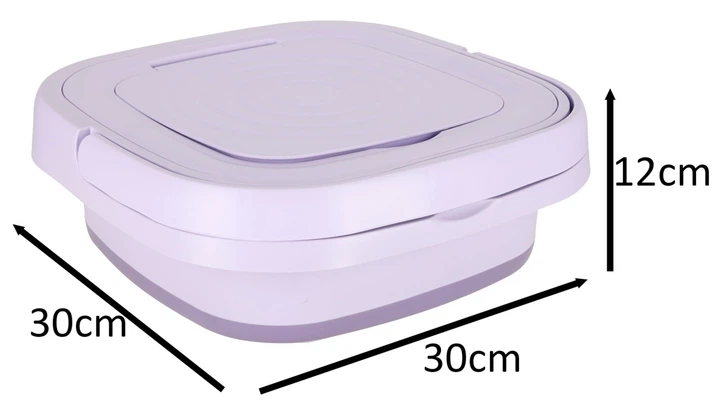 Пральна машина автоматична туристична KIK міні складна переносна 8L фіолетова KX3744_1 - зображення 10