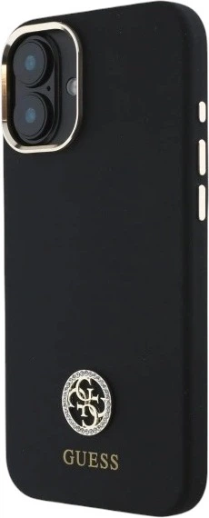 Панель Guess Silicone Logo Strass 4G для Apple iPhone 16 Black (GUHCP16SM4DGPK) - зображення 3