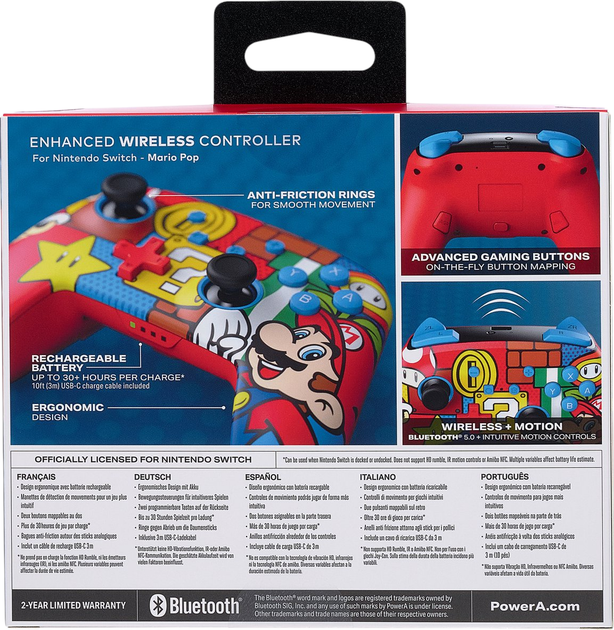 Kontroler PowerA Enhanced Wireless Controller for Nintendo Switch Mario Pop (1519764-01) - obraz 9