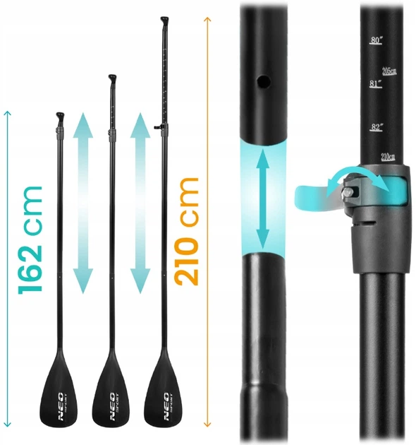 Надувна дошка SUP Neo-Sport Aquasurf 320 x 84 x 15 см 170205 (5903890629946) - зображення 8