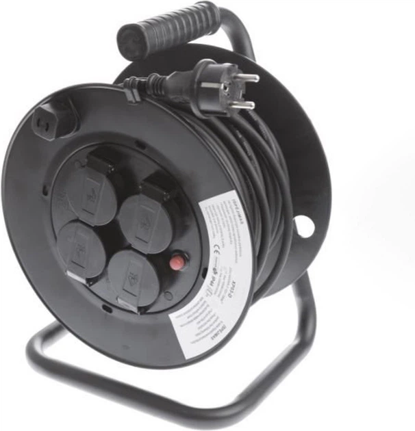 Подовжувач на котушці OKKO IP44 на 4 розетки 25 м (51312768) - зображення 1