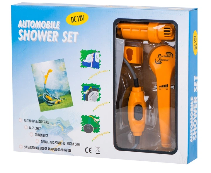 Prysznic turystyczny KIK przenosny natrysk camping myjka 12 V (KX4982) - obraz 1