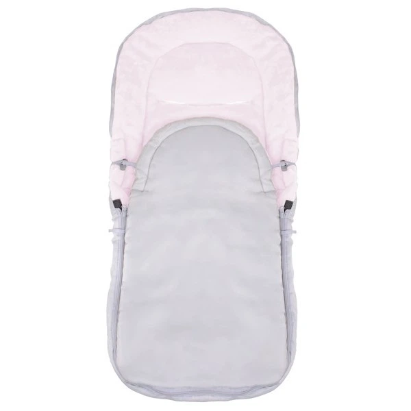 Конверт Springos SB0034 4 в 1 з сумкою для коляски санок гондоли 90 см Сіро рожевий (5907719410654) - зображення 9