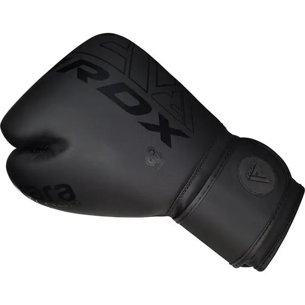 Рукавички боксерські з капою RDX F6 Kara Matte розмір 6 унцій, чорні - Фото 4 Рукавички боксерські з капою RDX F6 Kara Matte розмір 6 унцій, чорні - изображение 4