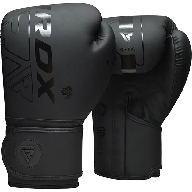 Рукавички боксерські з капою RDX F6 Kara Matte розмір 6 унцій, чорні - Фото 9 Рукавички боксерські з капою RDX F6 Kara Matte розмір 6 унцій, чорні - изображение 9