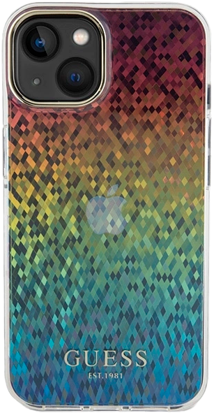 Etui Guess IML Faceted Mirror Disco Iridescent do Apple iPhone 13/14/15 Multicolor (3666339172312) - obraz 3