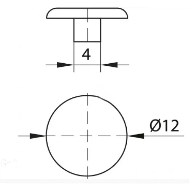 Меблева заглушка Sigma на конфірмат пластик d=12 мм Чорний (набір 50 шт) (ZG0845) - изображение 2