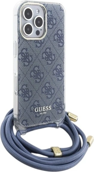 Панель Guess Crossbody Cord 4G Print для Apple iPhone 16 Pro Max Blue (GUHCP16XHC4SEB) - зображення 3