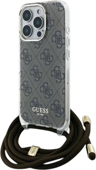 Панель Guess Crossbody Cord 4G Print для Apple iPhone 16 Pro Max Brown (GUHCP16XHC4SEW) - зображення 2