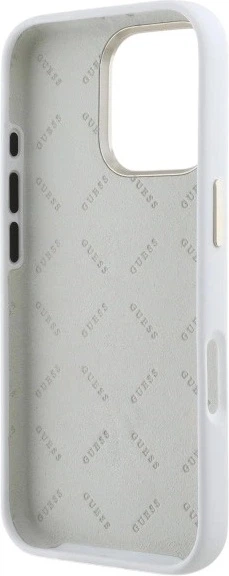 Панель Guess Silicone Logo Strass 4G для Apple iPhone 16 Pro Max White (GUHCP16XM4DGPH) - зображення 7