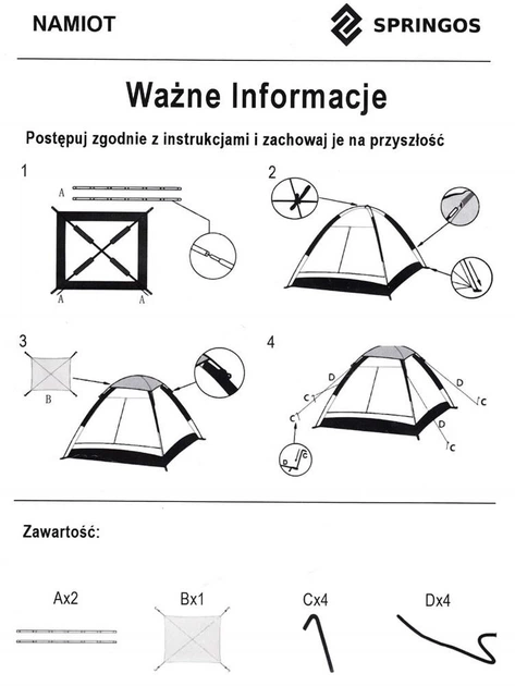 Namiot kempingowy Springos 200 x 150 cm PT007 Niebieski (5903021938725) - obraz 19