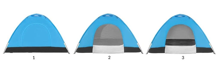 Namiot kempingowy Springos 200 x 150 cm PT007 Niebieski (5903021938725) - obraz 6