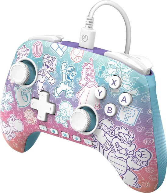 Kontroler PowerA Advantage Wired Controller for Nintendo Switch 2 Mushroom Kingdom (NSGP0526-01) - obraz 3