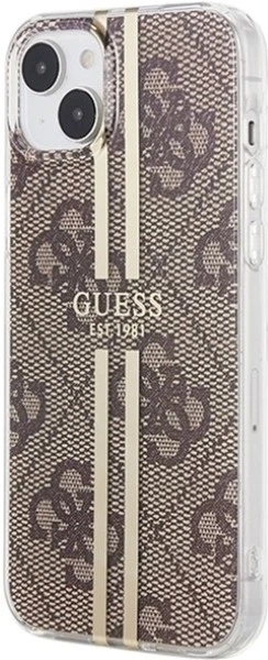 Панель Guess IML 4G Gold Stripe для Apple iPhone 15 Plus/14 Plus Brown (GUHCP15MH4PSEGW) - зображення 2