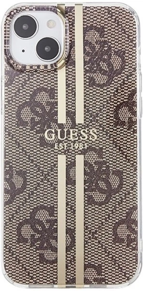 Панель Guess IML 4G Gold Stripe для Apple iPhone 15 Plus/14 Plus Brown (GUHCP15MH4PSEGW) - зображення 3
