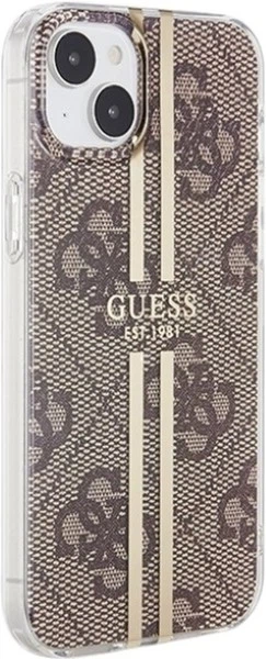 Панель Guess IML 4G Gold Stripe для Apple iPhone 15 Plus/14 Plus Brown (GUHCP15MH4PSEGW) - зображення 4