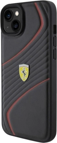 Панель Ferrari Twist Metal Logo для Apple iPhone 15 Plus/14 Plus Black (FEHCP15MPTWK) - зображення 2