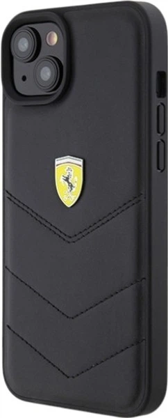Панель Ferrari Quilted Metal Logo для Apple iPhone 15 Plus/14 Plus Black (FEHCP15MRDUK) - зображення 2