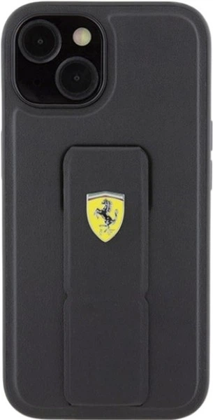 Etui Ferrari Grip Stand Metal Logo do Apple iPhone 15/14/13 Black (FEHCP15SGSPSIK) - obraz 3