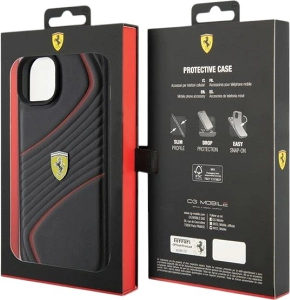 Панель Ferrari Twist Metal Logo для Apple iPhone 15 Plus/14 Plus Black (FEHCP15MPTWK) - зображення 8