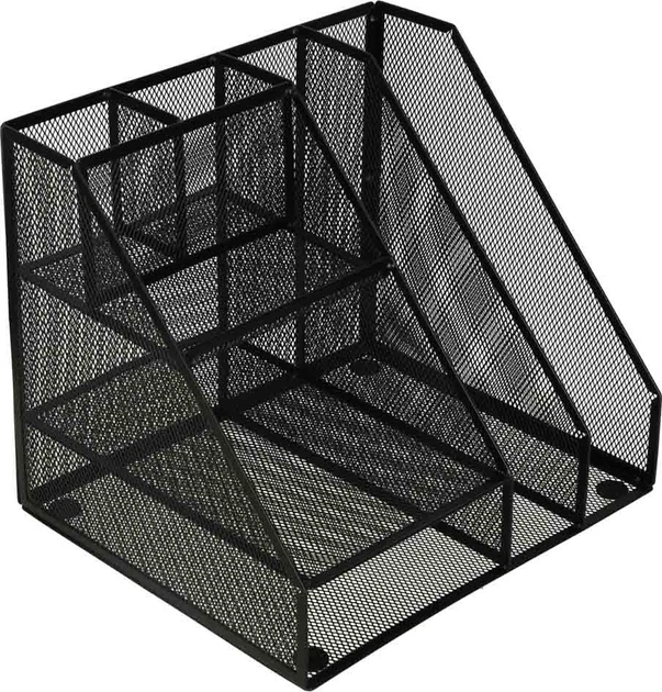 Органайзер на стіл KIK великий металевий A4 6 відділень Чорний (5903039752498) - зображення 2