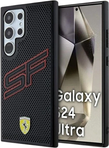 Панель Ferrari Big SF Perforated для Samsung Galaxy S24 Ultra Black (FEHCS24LPINK) - зображення 1