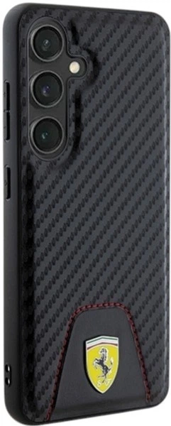 Etui Ferrari Carbon Stitched Bottom do Samsung Galaxy S24 Black (FEHCS24SN3PUK) - obraz 4