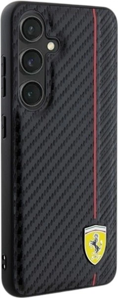Etui Ferrari Carbon Printed Line do Samsung Galaxy S24 Plus Black (FEHCS24MN3DUR) - obraz 4