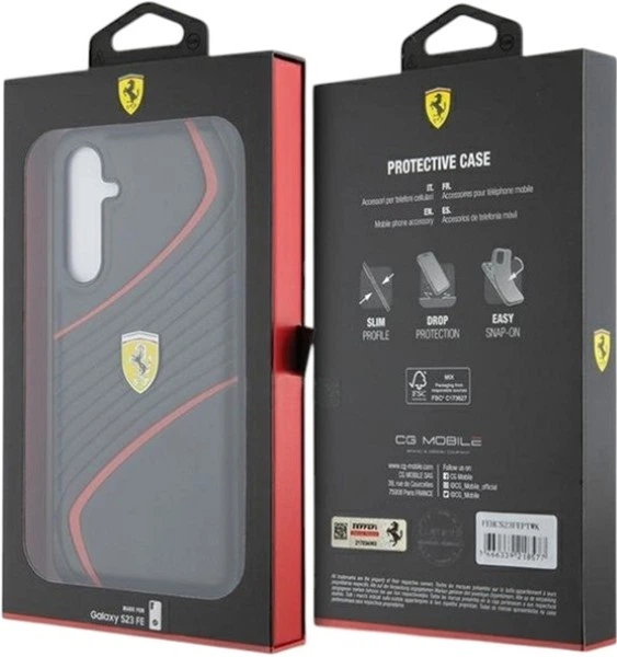 Etui Ferrari Twist Metal Logo do Samsung Galaxy S23 FE Black (FEHCS23FEPTWK) - obraz 7