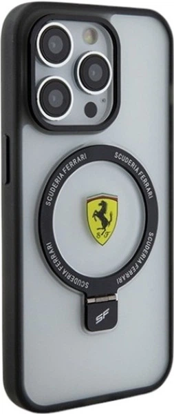 Etui Ferrari Ring Stand 2023 Collection MagSafe do Apple iPhone 15 Pro Transparent (FEHMP15LUSCAH) - obraz 4