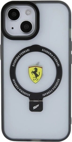 Etui Ferrari Ring Stand 2023 Collection MagSafe do Apple iPhone 15/14/13 Black (FEHMP15SUSCAK) - obraz 3