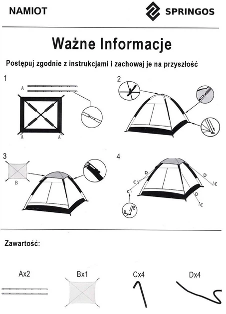 Намет кемпінговий Springos 210 x 240 см PT008 (5903021938732) - зображення 16