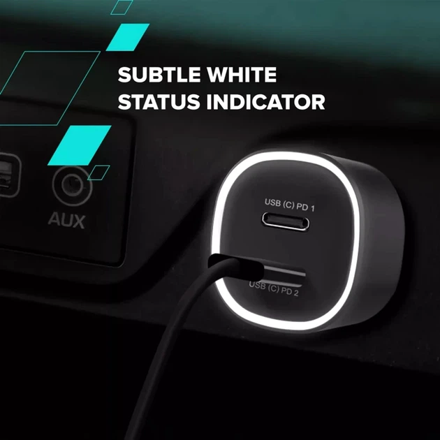 Автомобільний зарядний пристрій Canyon OnDrive 60 PD 60W 2xUSB-C Black (CNE-CCABR3CC) - зображення 10