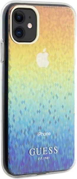 Etui Guess IML Faceted Mirror Disco Iridescent do Apple iPhone 11/Xr Multicolor (GUHCN61HDECMI) - obraz 4