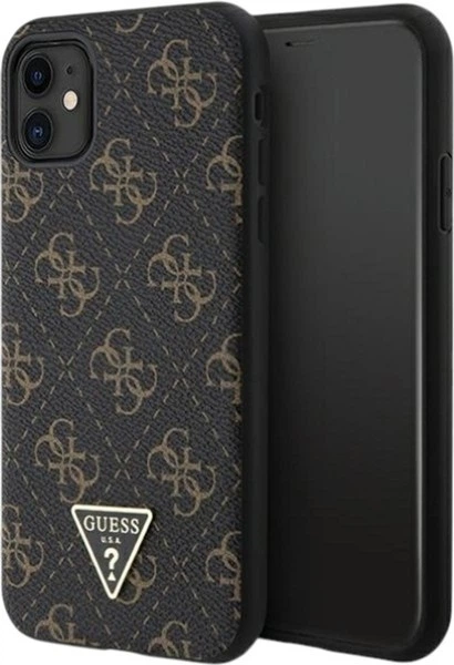 Etui Guess 4G Triangle Metal Logo do Apple iPhone 11/Xr Black (GUHCN61PG4GPK) - obraz 1
