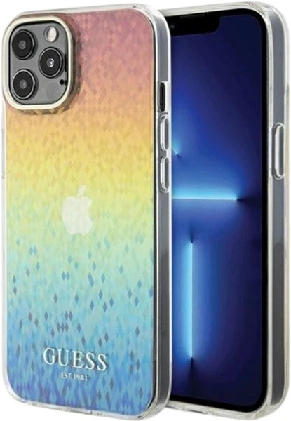 Панель Guess IML Faceted Mirror Disco Iridescent для Apple iPhone 12/12 Pro Multicolor (GUHCP12MHDECMI) - зображення 1