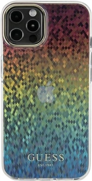 Панель Guess IML Faceted Mirror Disco Iridescent для Apple iPhone 12/12 Pro Multicolor (GUHCP12MHDECMI) - зображення 3