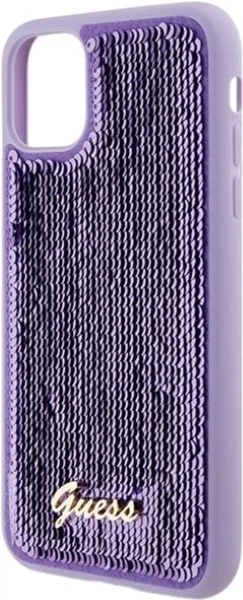 Etui Guess Sequin Script Metal do Apple iPhone 11/Xr Purple (GUHCN61PSFDGSU) - obraz 6
