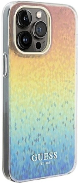 Etui Guess IML Faceted Mirror Disco Iridescent do Apple iPhone 13/13 Pro Multicolor (GUHCP13LHDECMI) - obraz 4