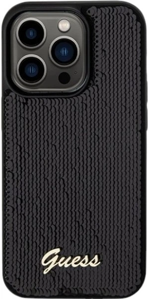 Etui Guess Sequin Script Metal do Apple iPhone 13/13 Pro Black (GUHCP13LPSFDGSK) - obraz 3