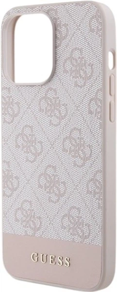 Etui Guess 4G Stripe Collection do Apple iPhone 14 Pro Pink (GUHCP14LG4GLPI) - obraz 6