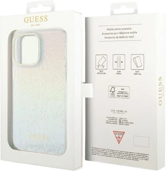 Панель Guess IML Faceted Mirror Disco Iridescent для Apple iPhone 13 Pro Max Multicolor (GUHCP13XHDECMI) - зображення 8